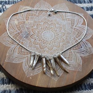 Wire Wrap Shell Fan Necklace